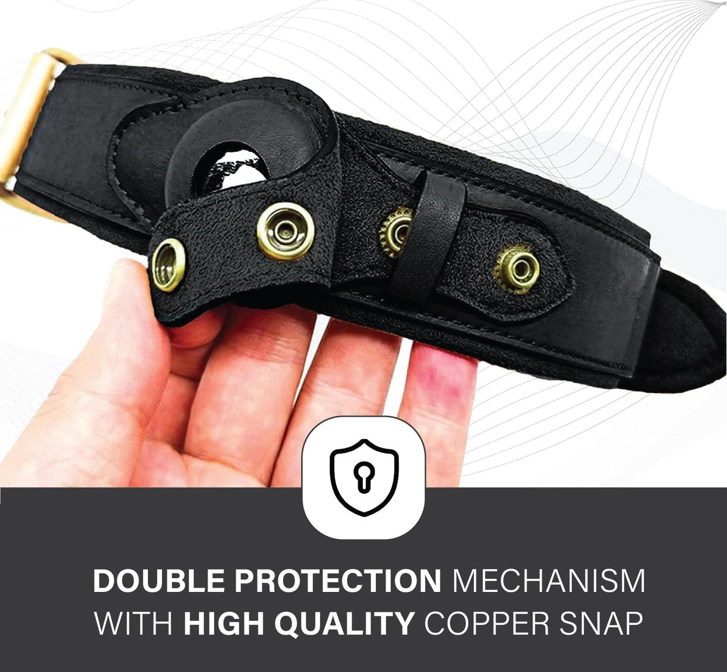 PurrfectPal™ Luxury Leather Airtag Dog Collar